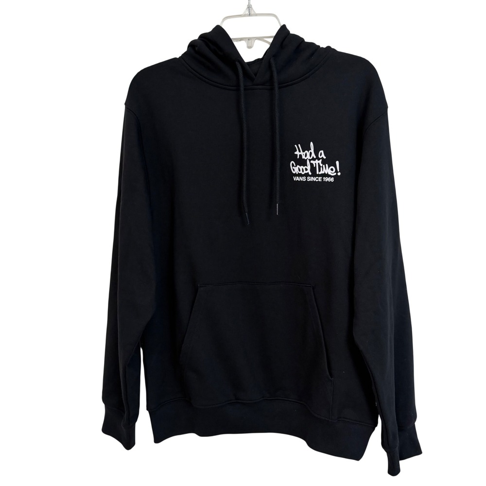 Vans Dream Vacation Skeleton Hoodie‎ Mens S Black Loose Fit Graphic Sweatshirt